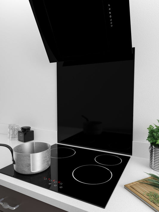 SO 10 Black glass splashback 60cm - OSLA Home