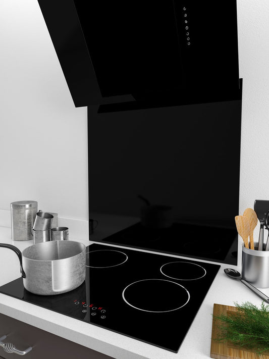 SO 10 Black glass splashback 70cm - OSLA Home