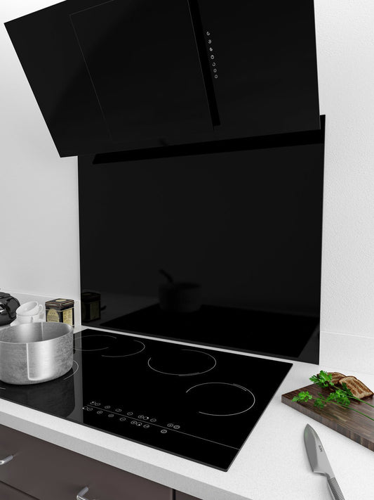 SO 10 Black glass splashback 90cm - OSLA Home